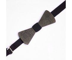 Бабочка из дерева классическая черная BD4