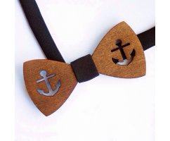 Бабочка деревянная с якорями BD8