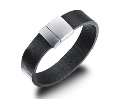 Широкий кожаный браслет под гравировку QB301 Широкий кожаный браслет под гравировку QB301