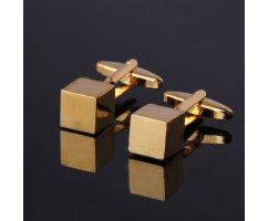 Запонки и зажим комплект золотой ZK103