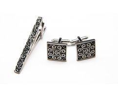 Набор запонки и зажим для галстука Беллерофонт ZK125