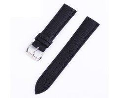 Ремешок из кожи черный с прошивкой ST223
