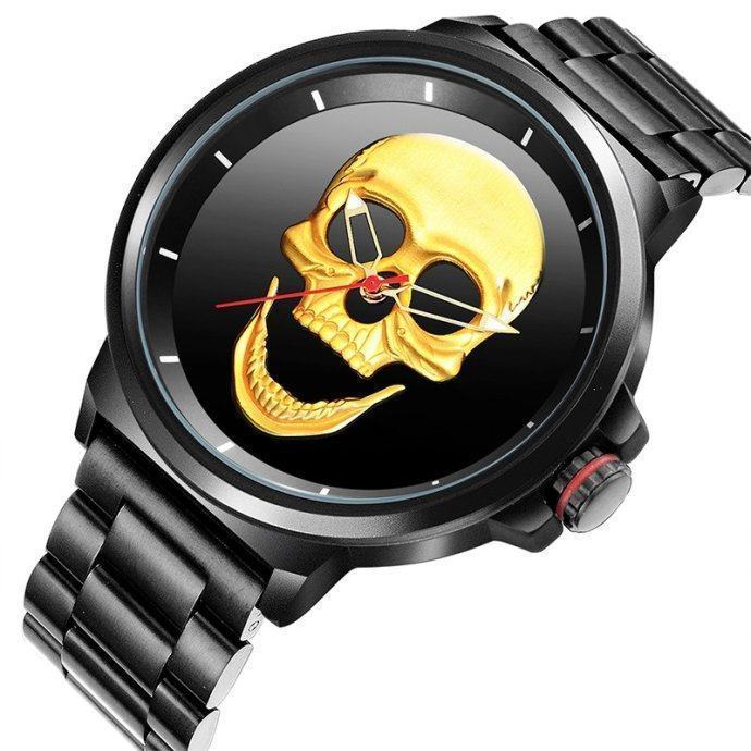 Часы Skone Skull black W098