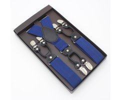 Подтяжки для брюк с двойным замком голубые PT05