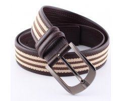 Комбинированный ремень из натуральной кожи и текстиля RB130