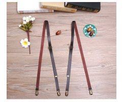 Подтяжки мужские ленты из натуральной кожи PT21