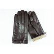 Теплые перчатки мужские на шерсти коричневые  Mr MORGAN GV016