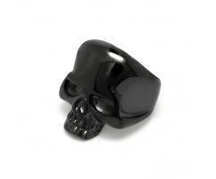 Мужской перстень с черным черепом R4343