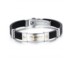 Браслет каучуковый с крестиком KB054