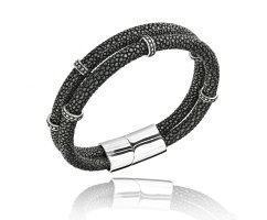 Двойной браслет из кожи ската Asperrimus QB886