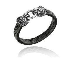 Браслет с головами львов Lucio QB256