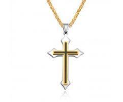 Кулон крест из стали K1009