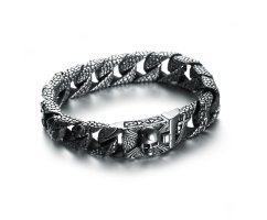 Браслет с черепом оксидированный SB1706