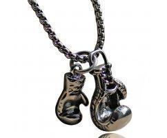 Кулон Перчатки парные из сплава черные K298