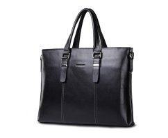 Сумка черная кожаная SM0921