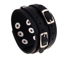 Гиллан широкий браслет из кожи с пряжкой QB242