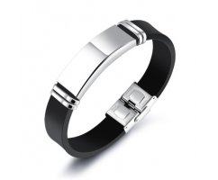 Широкий браслет из каучука под гравировку KB1543