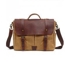 Сумка из канваса темная на ремнях SM032