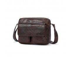 Сумка планшет из кожи коричневая SM231