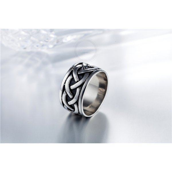 Широкое кольцо с кельтским узором R256