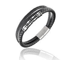 Браслет тройной кожаный QB249 Браслет тройной кожаный QB249