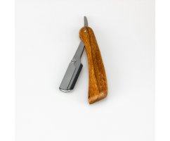 Бритва шаветка с черной рукояткой из дерева HB124