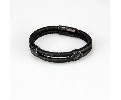 Двойной браслет из кожи питона Asura QB900