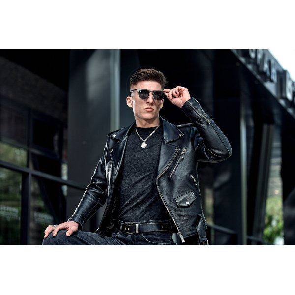 Очки солнцезащитные алюминиевые Black drizzle  SGP8558-C1