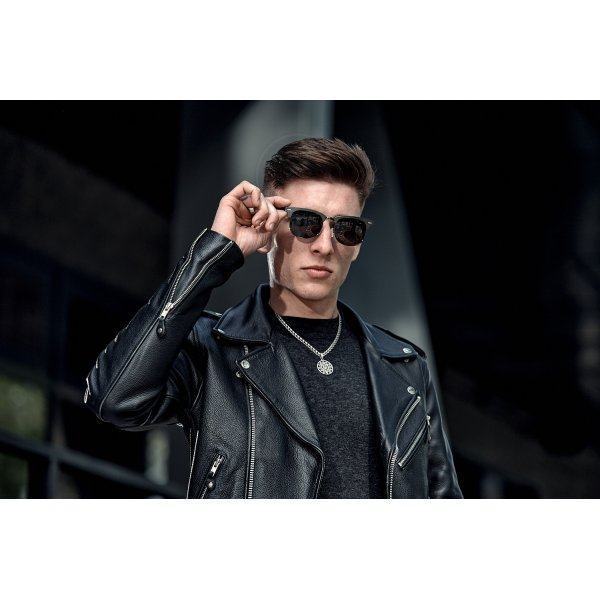 Очки солнцезащитные алюминиевые Black drizzle  SGP8558-C1