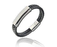 Браслет из кожи двойной под гравировку QB291