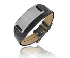 Широкий браслет из кожи под гравировку QB245