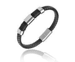 Браслет тонкий кожаный QB333