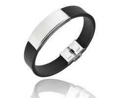 Широкий браслет из каучука под гравировку KB1549