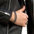 Браслет панцирный из стали с резными звеньями SB362
