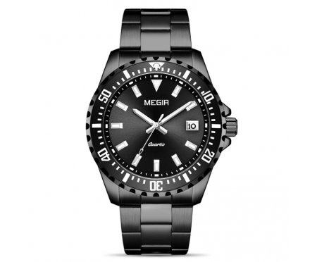 Часы наручные мужские Megir Black Aero W0137