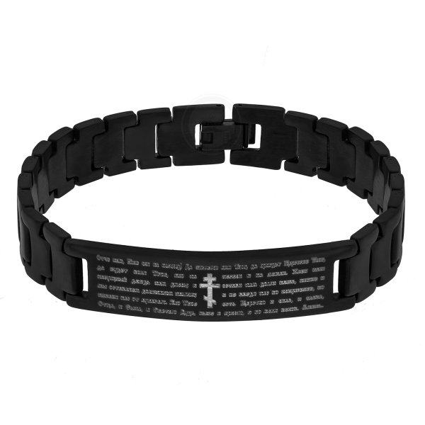 Браслет стальной черный SB014