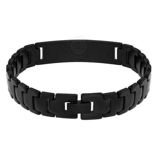 Браслет стальной черный SB014