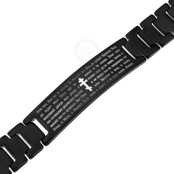 Браслет стальной черный SB014