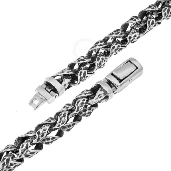 Браслет якорного плетения из стали SB385