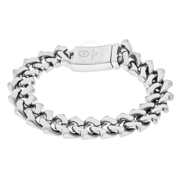 Браслет массивный панцирный из стали SB388