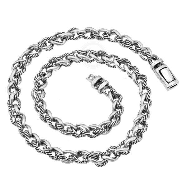Цепочка канатного плетения на шею из стали C383