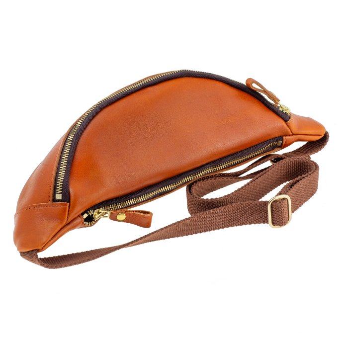 Сумка на пояс из кожи ручной работы SM1083