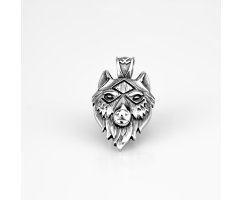 Кулон Волк руна из стали K438