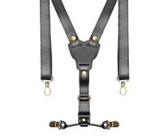 Подтяжки из натуральной кожи усиленные PT37