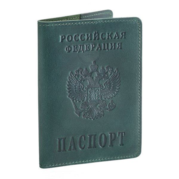 Обложка для паспорта с гербом ручной работы O44