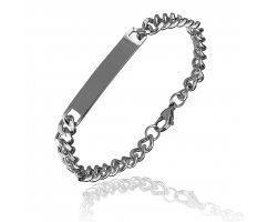 Браслет тонкий под гравировку из стали 4 мм SB280