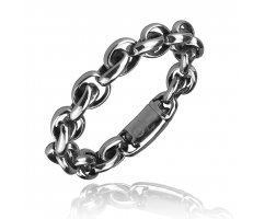 Браслет массивный из стали якорного плетения SBC310