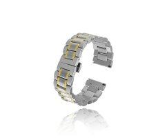 Браслет бело-золотой на клипсе ST287