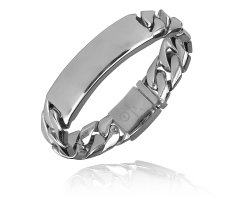 Широкий браслет из стали под гравировку SB320