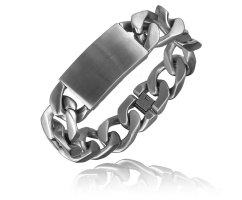 Массивный матовый браслет из стали под гравировку SB317